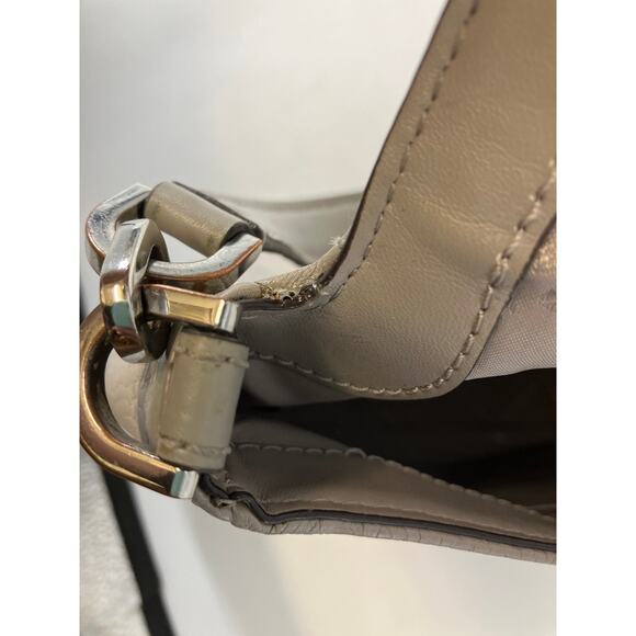 MICHAEL KORS, GRAY MEDIUM PEBBLED LEATHER SHOULDER BAG - Picture 10 of 16